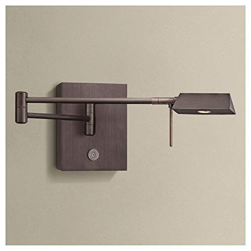 GEORGE KOVACS P4318-647 LED Swing Arm Wall Lamp - 8W Reading Light in Copper Bronze Patina (6.25