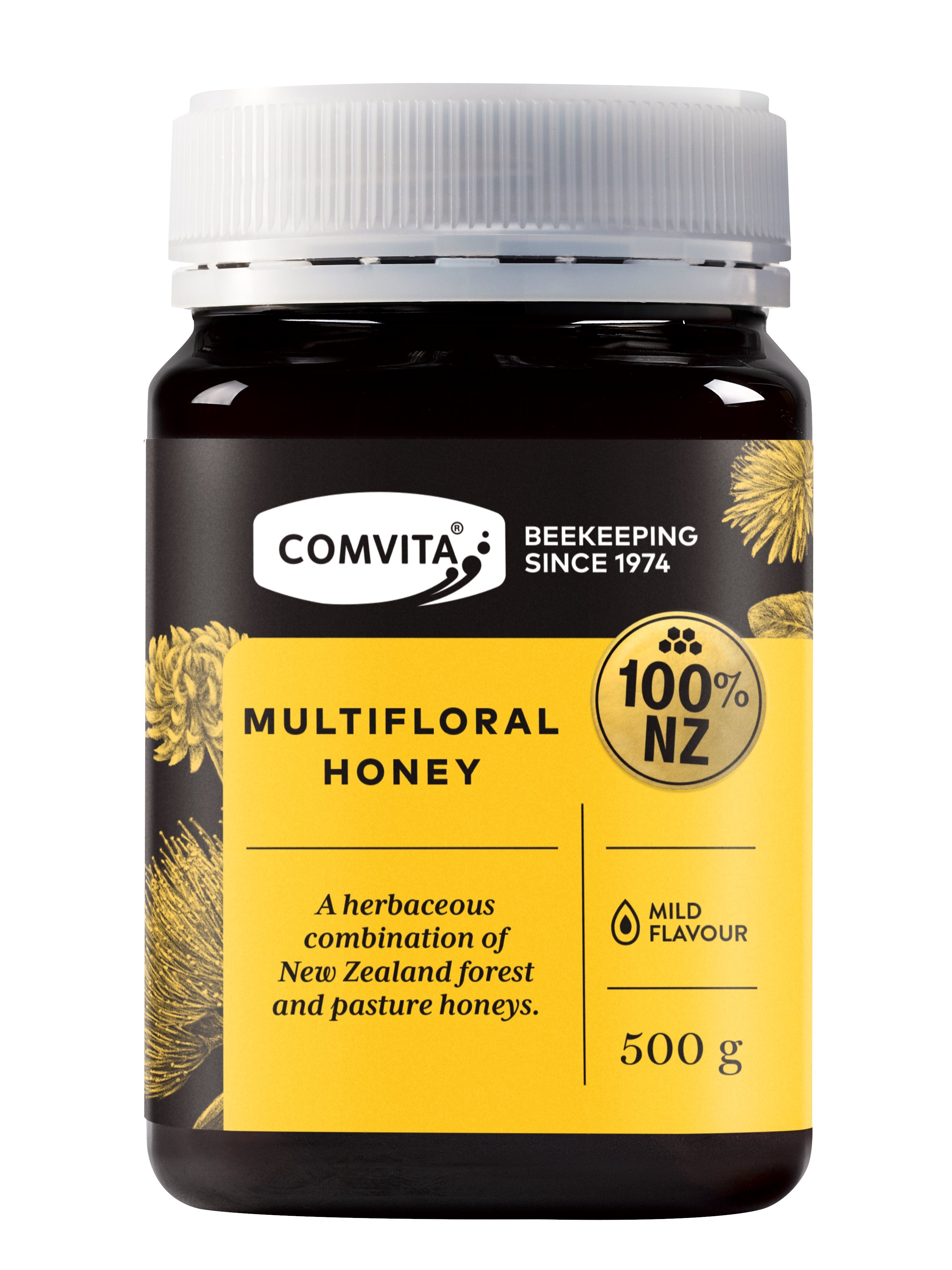 Comvita Multiflora Honey - 100% Pure, Raw & Natural New Zealand Honey for Immune Support, Energy Boost & Wellness | Perfect for Tea, Toast, Smoothies & Baking
