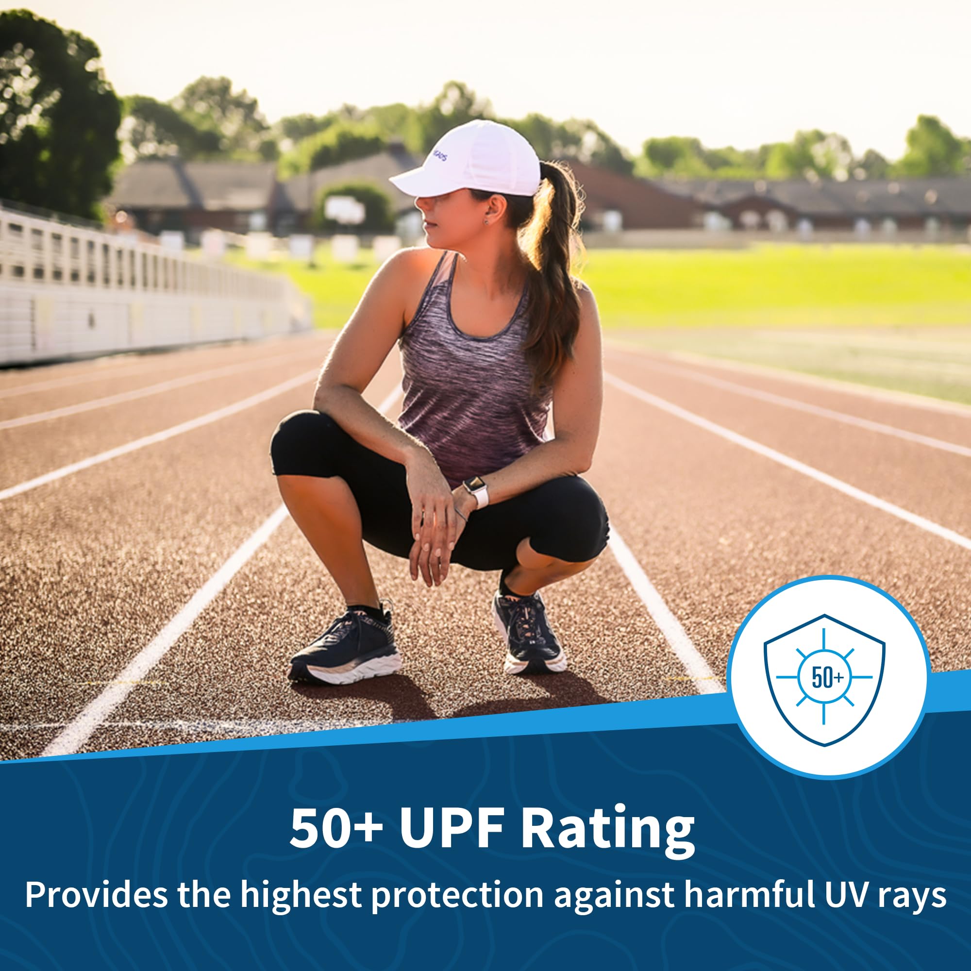 UV Protection Running Hats for Women - 50+ UPF Sun Hat for Outdoor Sports - Lightweight Breathable Baseball Cap for Tennis, Golf, Gym, Workout & Summer Activities