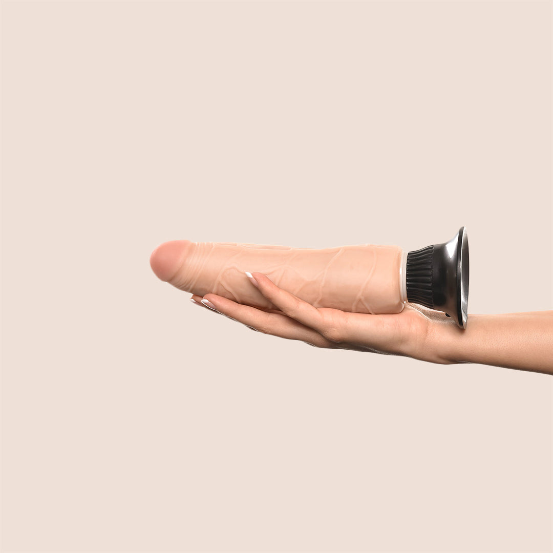 Real Feel Deluxe No. 3 | 7 Inch Lifelike Vibrating Dildo with Strong Suction Cup Base - Perfect for Solo Play, Couples Intimacy & BDSM Exploration