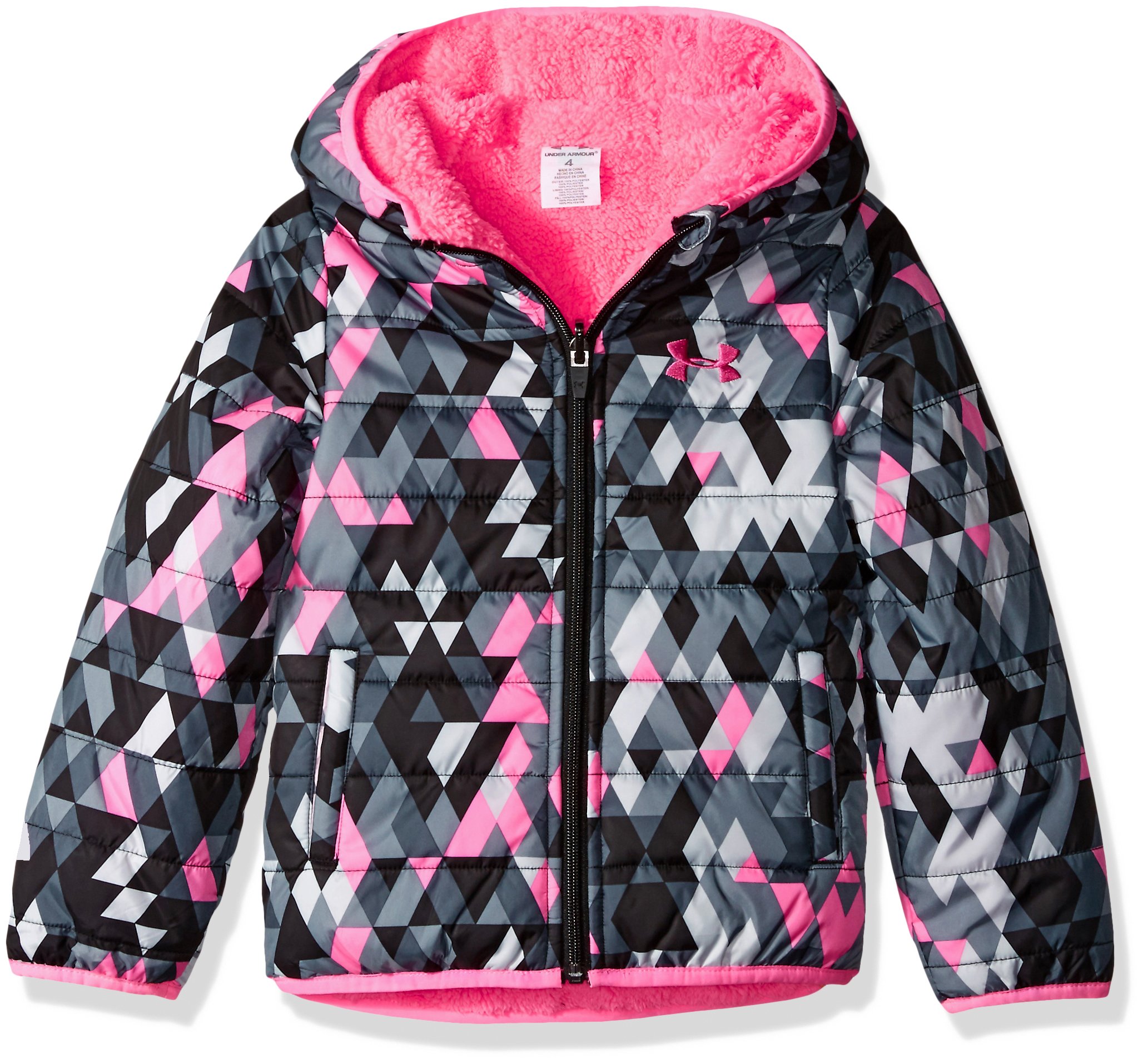 Under Armour Girls' Tri Meta Feature Reversible Puffer Jacket - Lightweight Winter Coat for Kids Outdoor Activities & School Wear