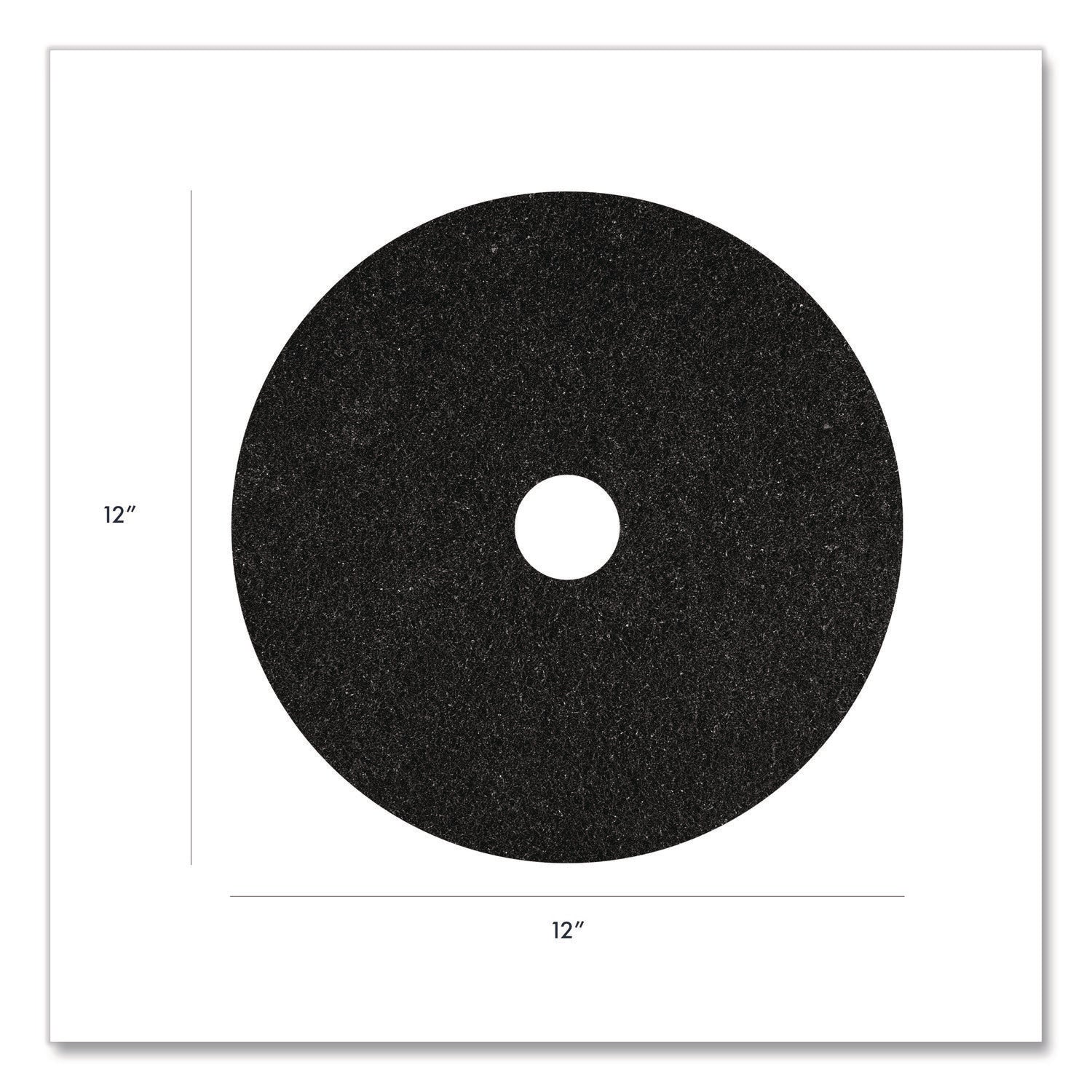 Americo® 12-Inch Black Stripping Pads - 5 Pads per Carton - Ideal for Floor Cleaning, Wax Removal, and Surface Restoration