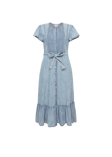 NOLENE Women's Denim Blue Dress - Casual & Stylish for Everyday Wear, Date Night, and Office Outfits