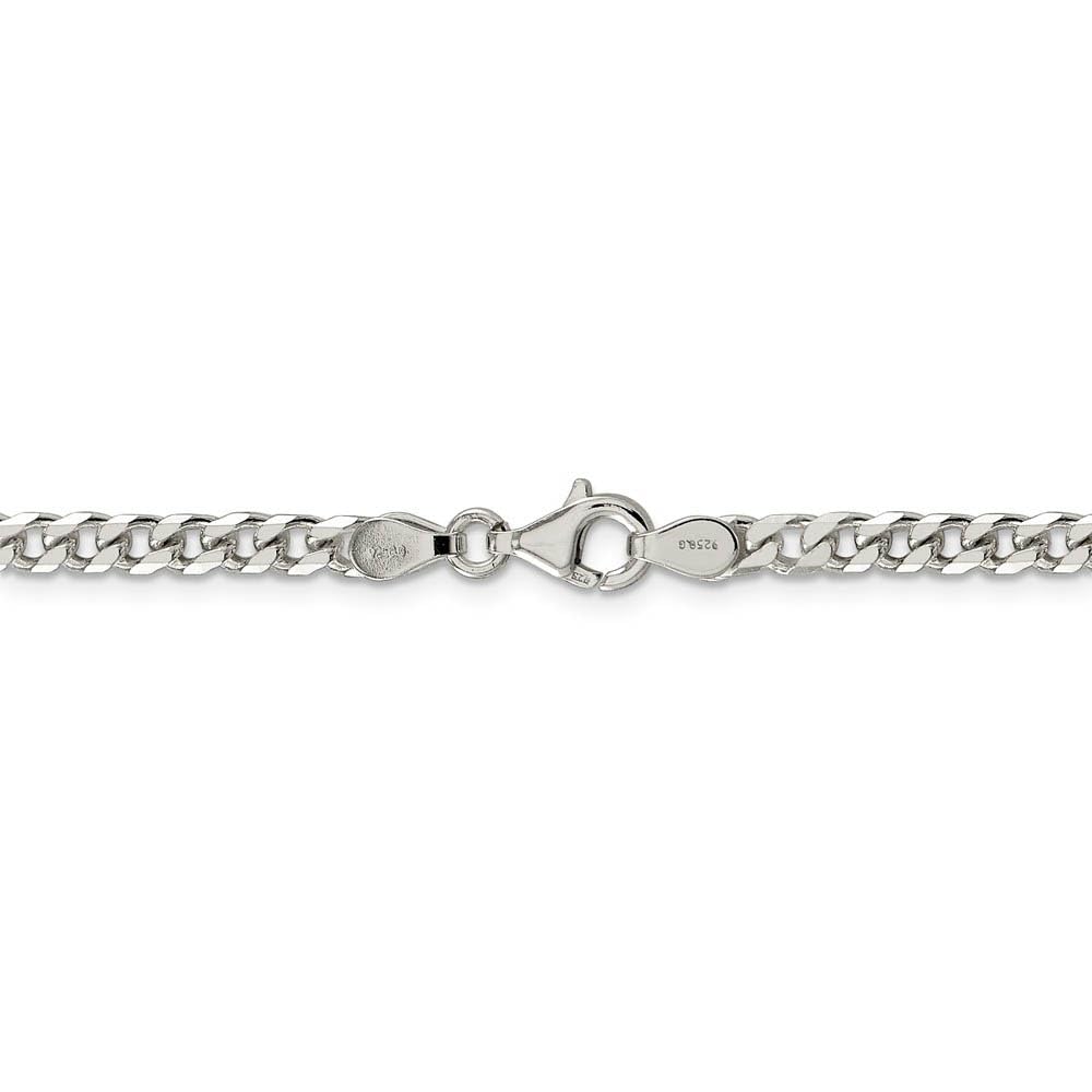 Sterling Silver Curb Chain Necklace 3.5mm - Elegant Jewelry for Women