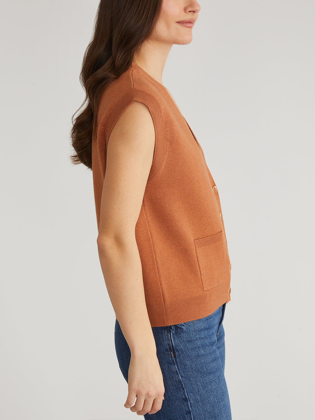 Jessica Women's Button Front Vest - Stylish Layering Piece for Fall & Winter | Casual Outfits, Office Wear & Outdoor Activities