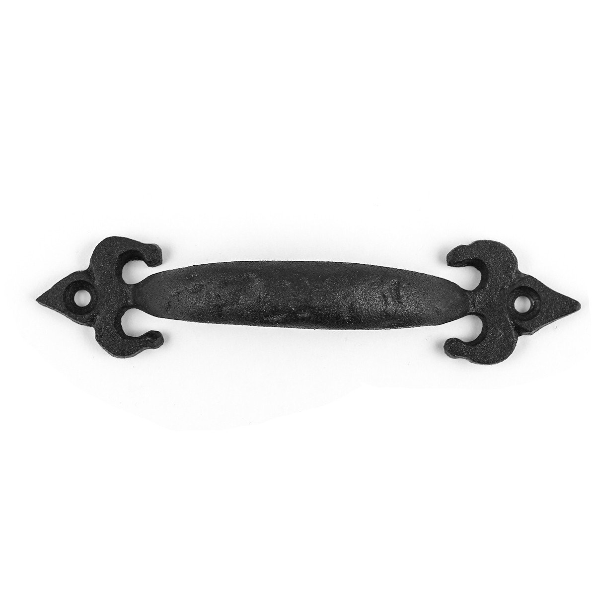 Vintage Black Wrought Iron Cabinet Handle 4.8