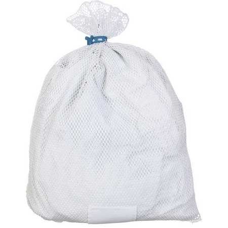 White Laundry Bag with Rubber Closure - Pack of 12 | Perfect for Travel, Gym & Dorm Organization