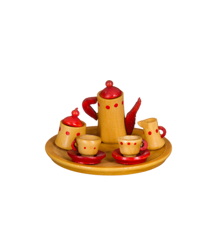 Mini Wooden Tea Set for Kids - 12-Piece Pretend Play Toy with Teapot & Cups - Perfect for Imaginative Play, Tea Parties & Gifts