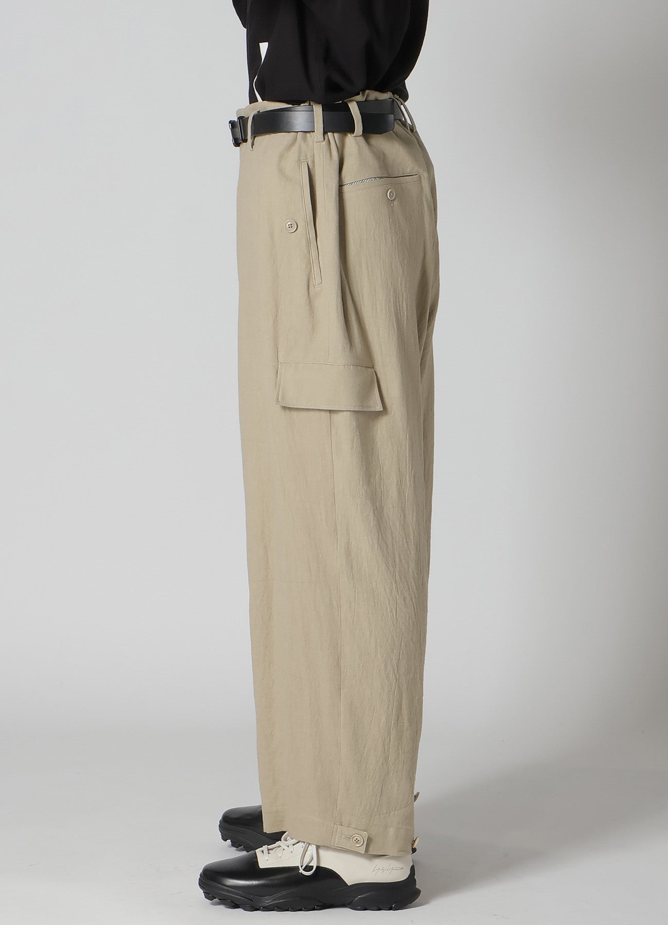 Soft Cotton Linen Viyella Wide Leg Pants with Adjustable Waist Tab - Comfortable & Stylish for Casual Wear, Office, and Travel