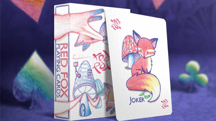 Premium Red Fox Playing Cards - Purple Edition | Elegant & Durable for Poker, Magic Tricks & Game Nights