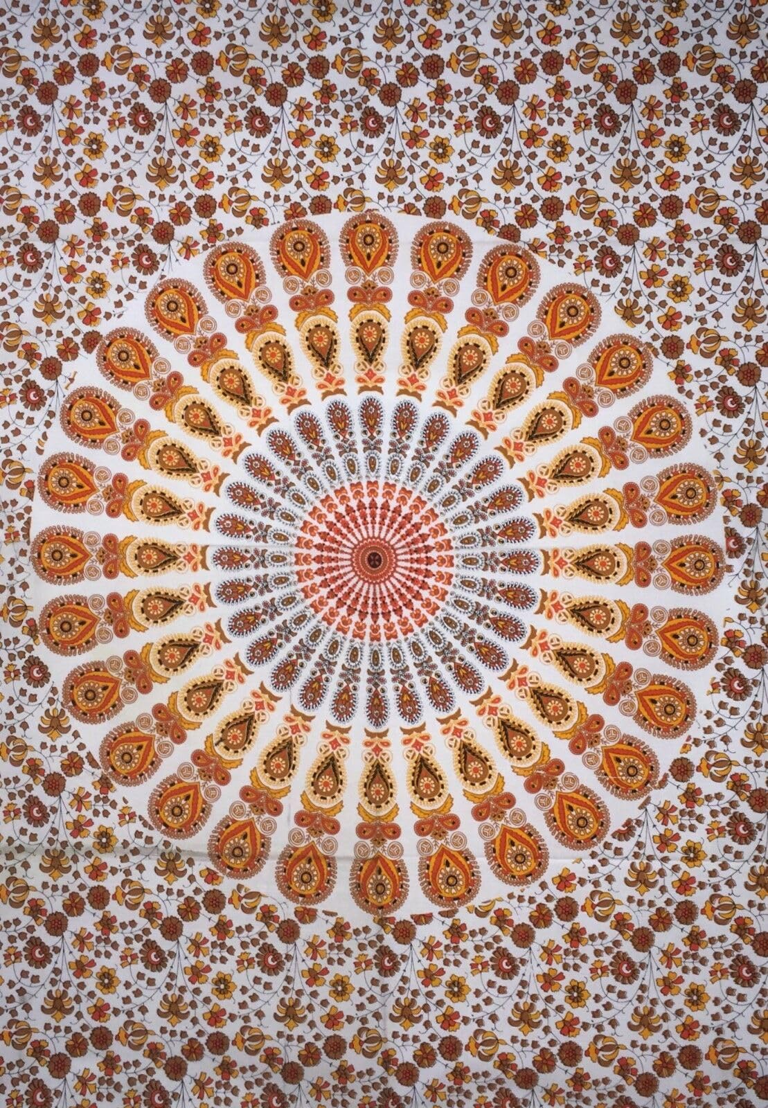 50 Pcs Cotton Mandala Wall Hanging Tapestry - Indian Boho Decor for Bedroom, Living Room, Yoga Studio & Festival Decorations - Bulk Wholesale Hippie Tapestries