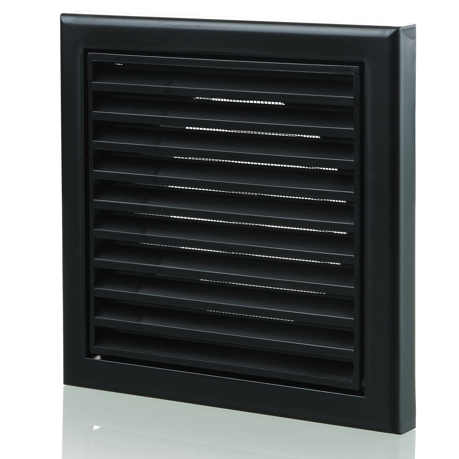 Blauberg 100mm Fixed Grille - Black Air Vent Cover for HVAC, Exhaust & Ventilation Systems | Perfect for Home, Office & Commercial Spaces