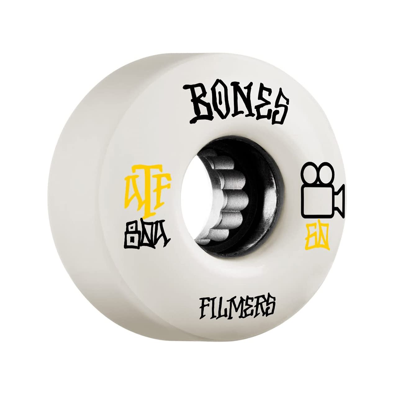 Bones Wheels Filmers ATF 80A Skateboard Wheels - High Performance Cruiser Wheels for Smooth Riding | Perfect for Street Skating, Park Riding & Commuting