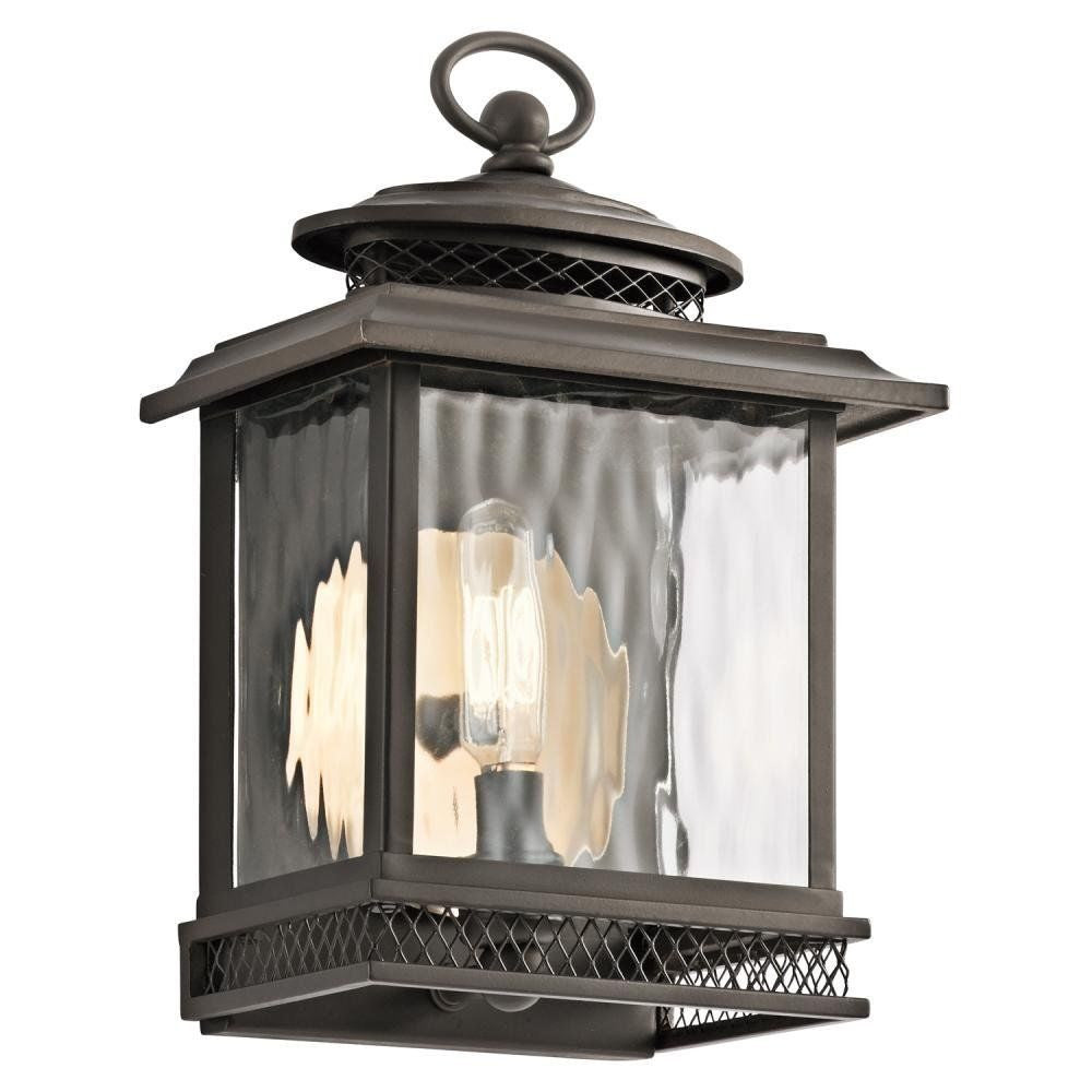 Kichler Lighting 49540 OZ Pettiford Collection Outdoor Wall Lantern - Olde Bronze Finish, Weather-Resistant Exterior Light for Porch, Patio & Garden Decor