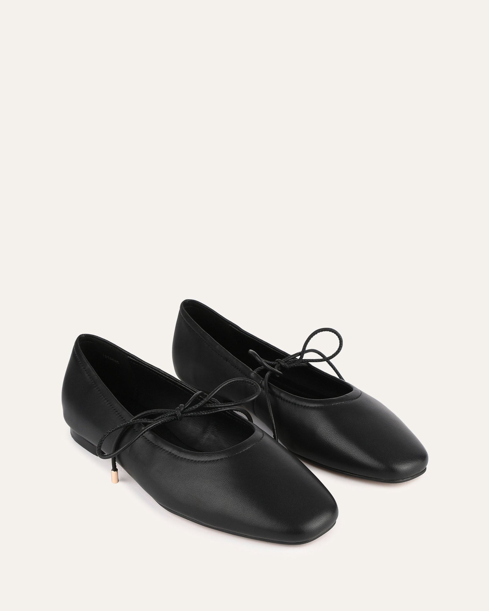 Black Leather Petal Casual Flats for Women - Comfortable & Stylish Slip-On Shoes for Work, Travel & Everyday Wear