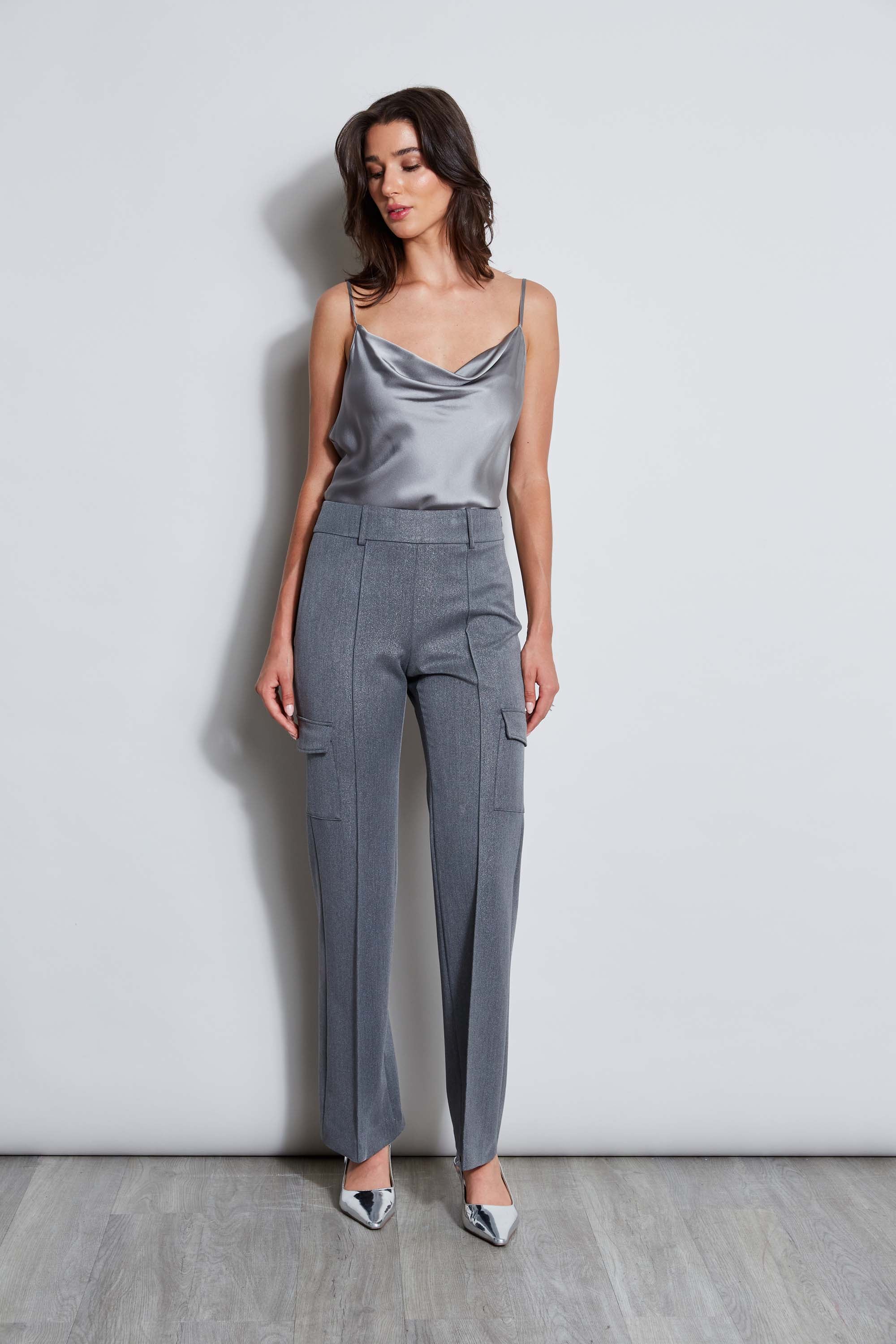Silk Satin Cami Top for Women - Elegant E807G514 Comet Lace Trim Sleepwear & Loungewear for Nightwear and Special Occasions