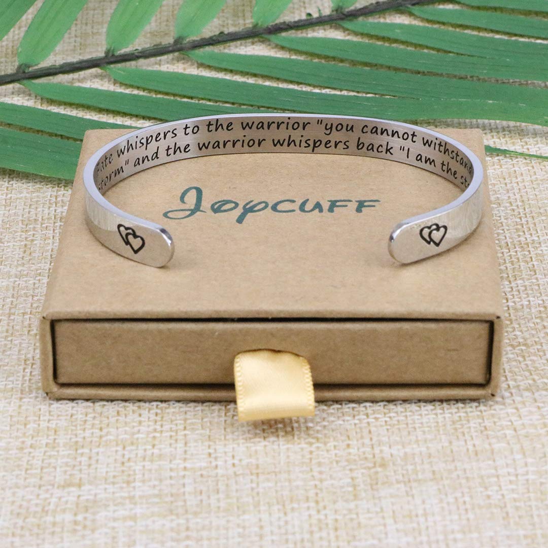 JoycuFF Inspirational Bracelets for Women - Hidden Message Mantra Cuff Bangle in Stainless Steel - Encouragement Gift for Friends, Sisters & Loved Ones - Perfect for Daily Wear, Special Occasions & Thoughtful Gifting