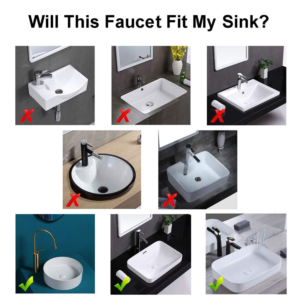 Oil Rubbed Bronze Bathroom Faucet - Single Handle Vessel Sink Tap for Commercial Use