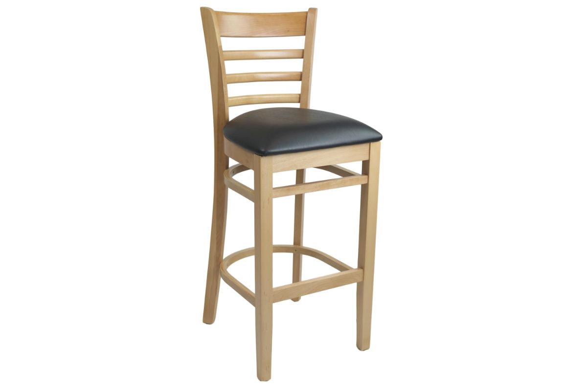 Premium Florence Bar Stool with Vinyl Seat - 750mm Height - European Made for Home Bar, Kitchen Island & Commercial Use