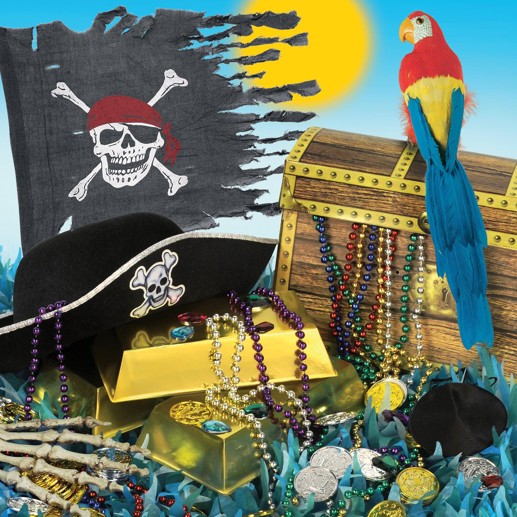 12 Pack Beistle 5.5 Inch Treasure Chest Party Box - Pirate Themed Party Decorations for Kids Birthday, Halloween & Themed Events