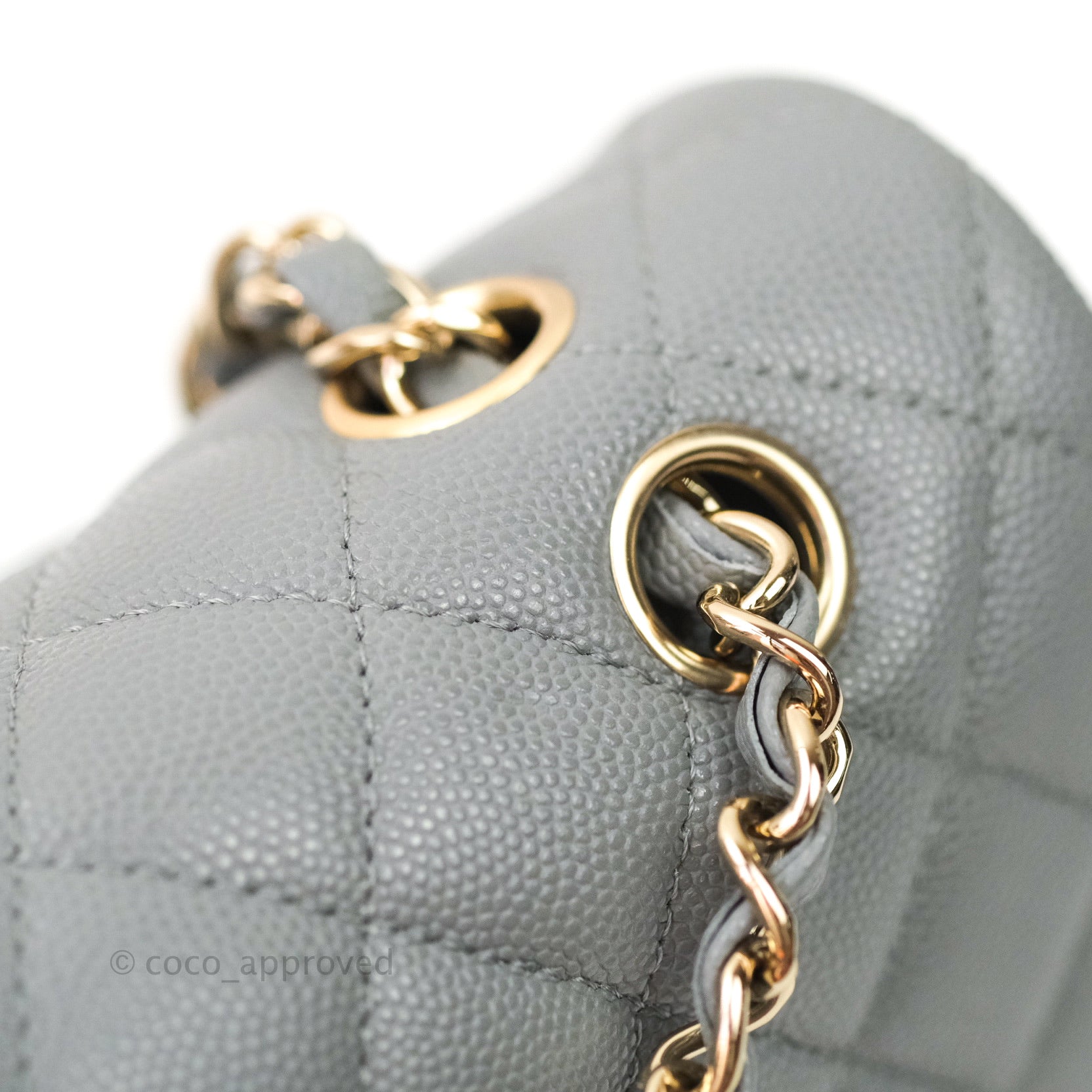Chanel Classic Medium Double Flap Bag in Grey Caviar Leather with Gold Hardware - Perfect for Work, Date Night & Special Occasions