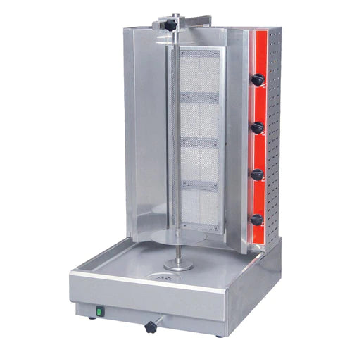 Cookline 4G 120 lb. Commercial Vertical Gas Gyro Shawarma Machine - Perfect for Restaurants, Food Trucks & Catering Businesses
