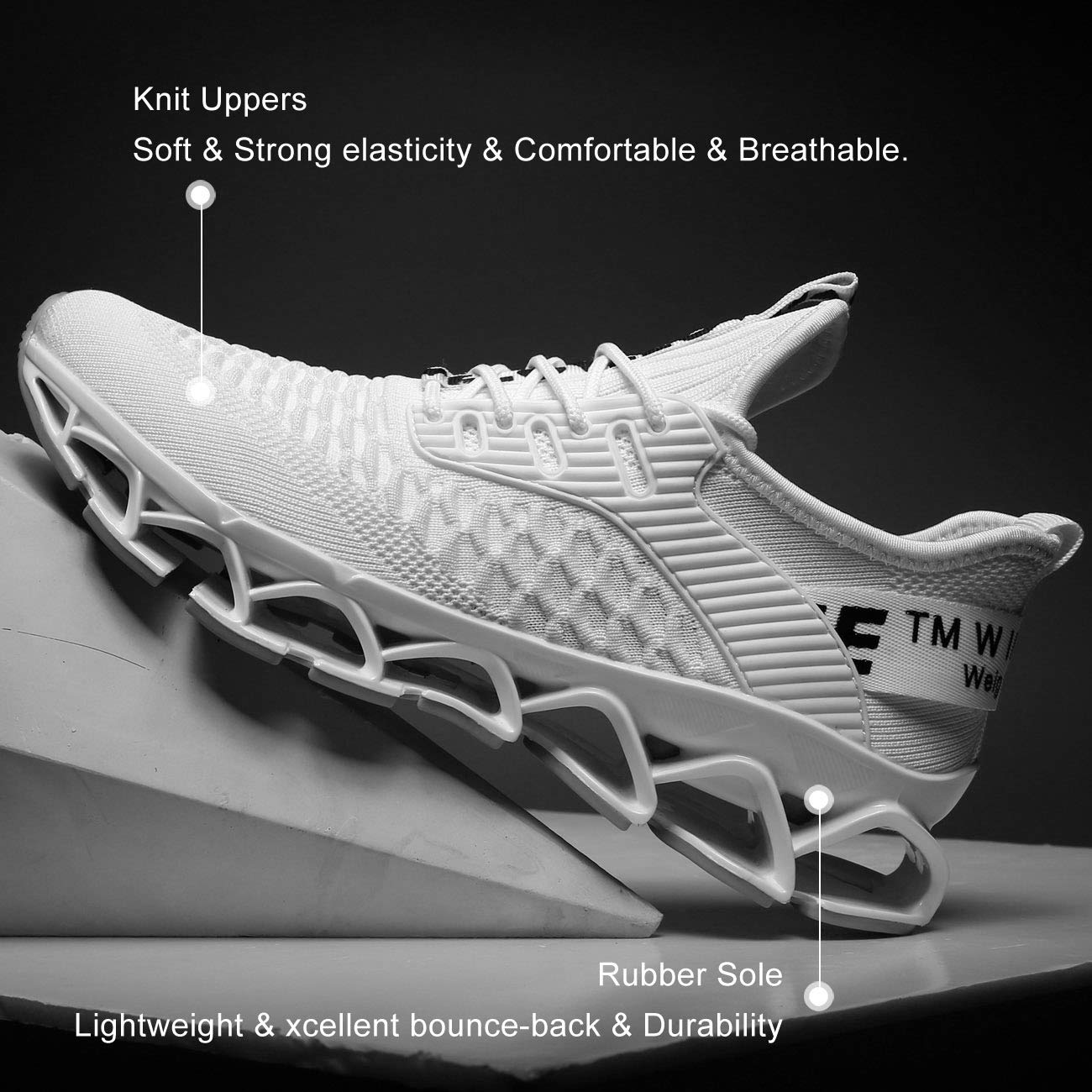 Chopben Men's Running Shoes - Non-Slip Blade Design, Breathable Mesh, Soft Sole for Athletic Walking & Casual Wear | Perfect for Jogging, Gym Workouts & Daily Comfort