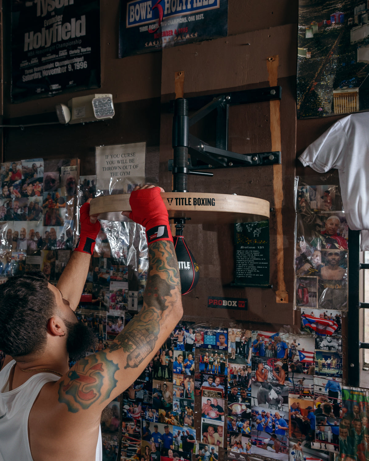 TITLE Boxing Adjustable Speed Bag Platform - Heavy Duty Training Equipment for Boxing & MMA - Perfect for Home Gyms & Fitness Studios
