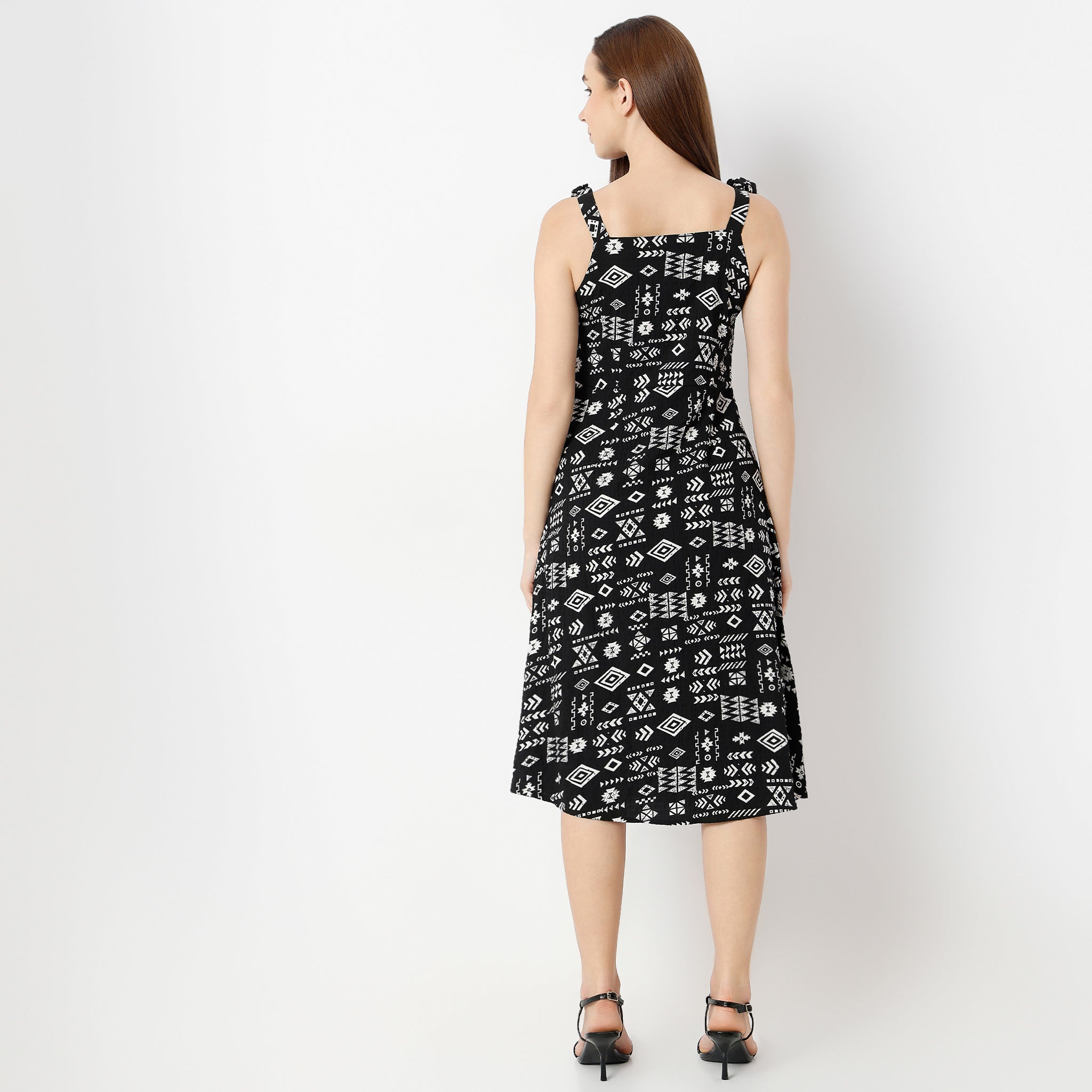 Flare Fit Printed Dress for Women - Stylish Floral Summer Dress with A-Line Silhouette | Perfect for Beach Vacations, Date Nights & Casual Outings