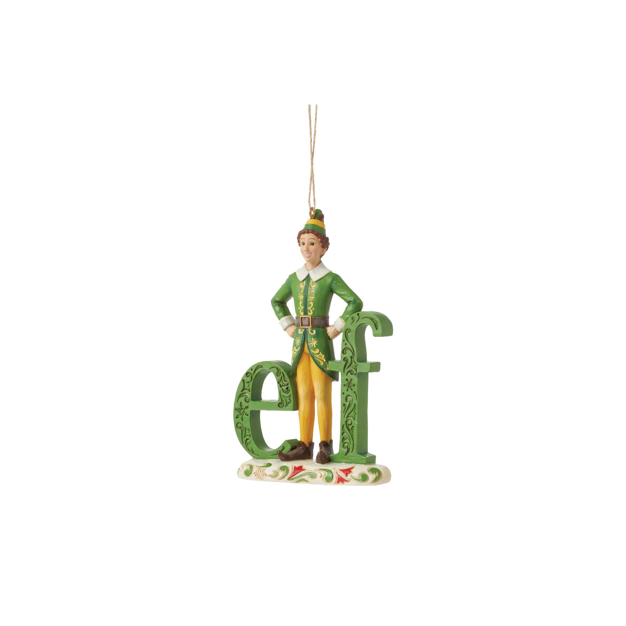 Buddy Elf Word Hanging Ornament - Christmas Holiday Decor for Tree, Home & Office - Perfect for Elf Movie Fans & Festive Decorations