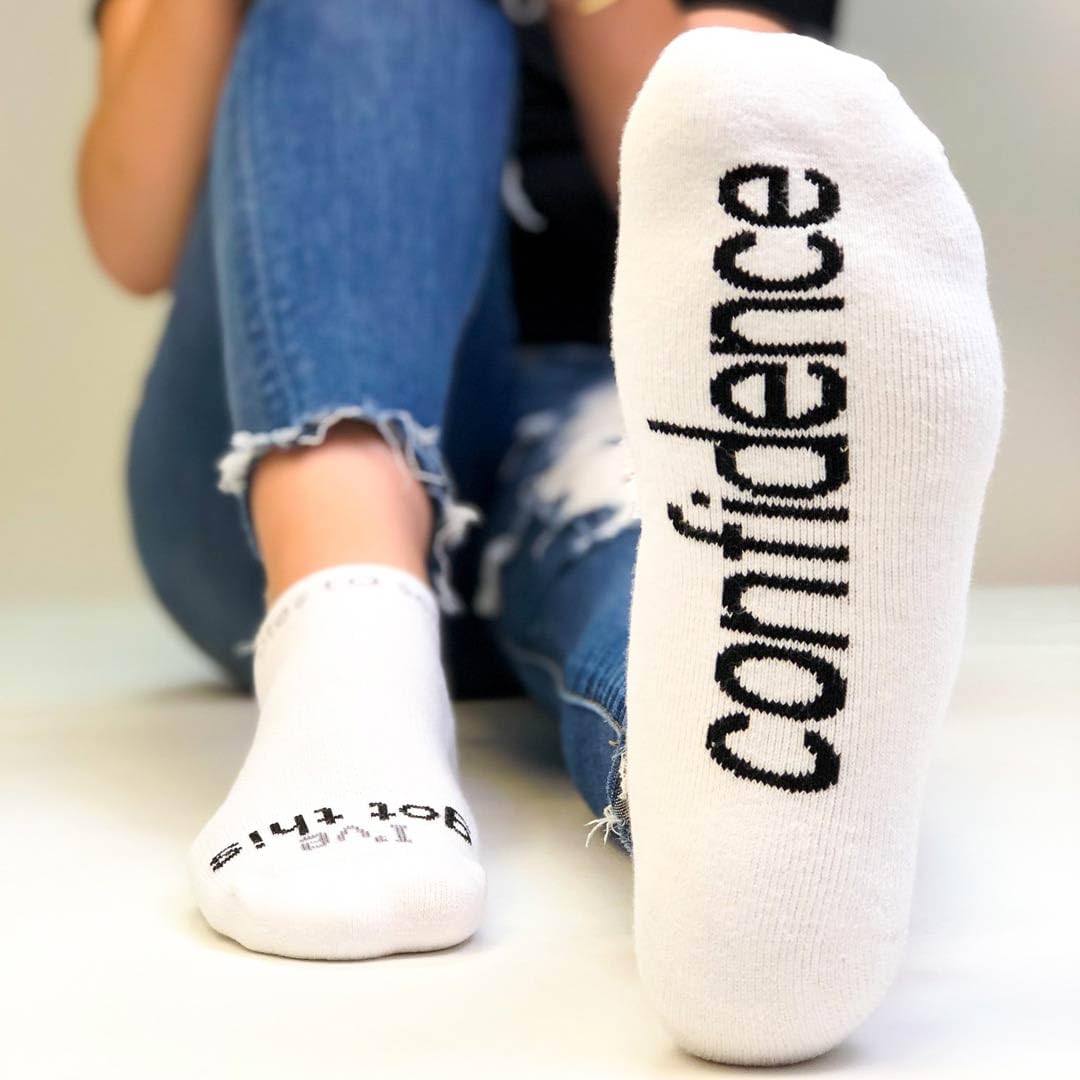 Notes to Self Socks - Motivational & Inspirational Socks for Women, Men, Kids | Positive Affirmation Gifts for Daily Encouragement, Yoga, Meditation & Self-Care