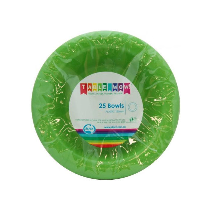20-Pack Reusable Plastic Bowls - Durable, BPA-Free Food Storage Containers for Meal Prep, Picnics & Parties