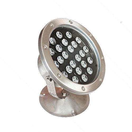 24W LED Spot Light Fixture - Outdoor Waterproof IP68 Underwater Flood Lamp for Pool, Garden, and Landscape Lighting