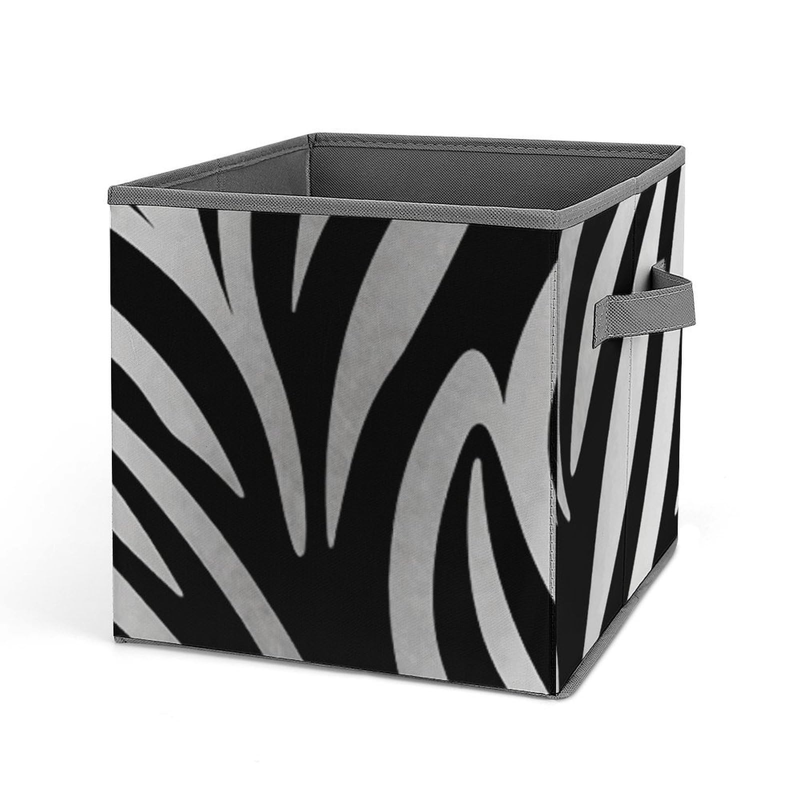 Foldable Zebra Print Storage Bins with Handles - Space Saving Closet Organizer for Cabinet, Shelf & Wardrobe | Perfect for Toys, Clothes & Home Accessories | Ideal for Bedroom, Kids Room, Office, Dorm & Travel | Great for Small Spaces & Seasonal Storage | Use in Closets, Under Beds, Playrooms & Garages for Neat Organization | Multi-Purpose Storage Solution for Home & Office Decluttering | Perfect for Organizing Clothes, Toys, Books & Office Supplies in Small Spaces