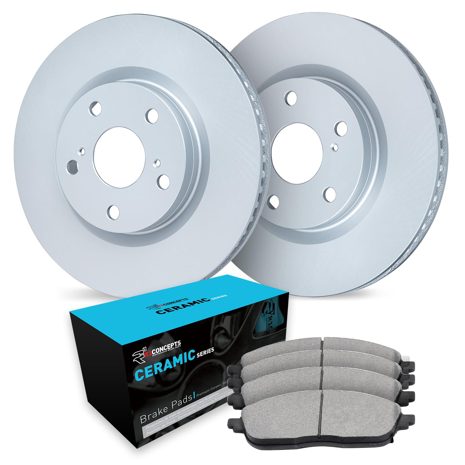 R1 Concepts Premium Ceramic Front Brake Pads and Rotors Kit - Compatible with 2007-2009 Kia Sorento | High-Performance Braking System for Smooth Stops & Enhanced Safety | Ideal for City Driving, Highway Commuting & Towing