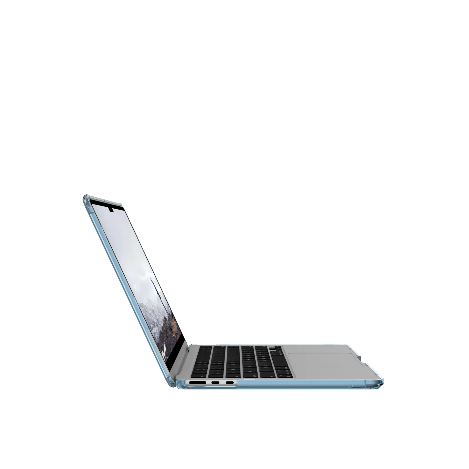 UAG U Lucent Protective Case for MacBook Air 13-inch M2 2022 Model - Cerulean Blue | Slim Durable Cover for Work, Travel & Everyday Use