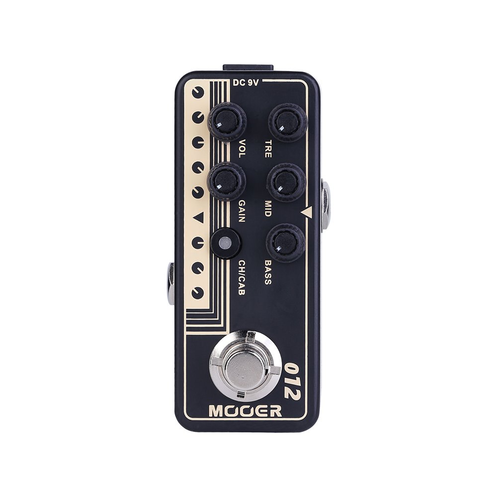 MOOER 012 US Gold 100 Guitar Digital Preamp Pedal - Professional Multi-Effects Processor for Electric Guitar, Bass & Acoustic - Perfect for Live Performances, Studio Recording & Home Practice