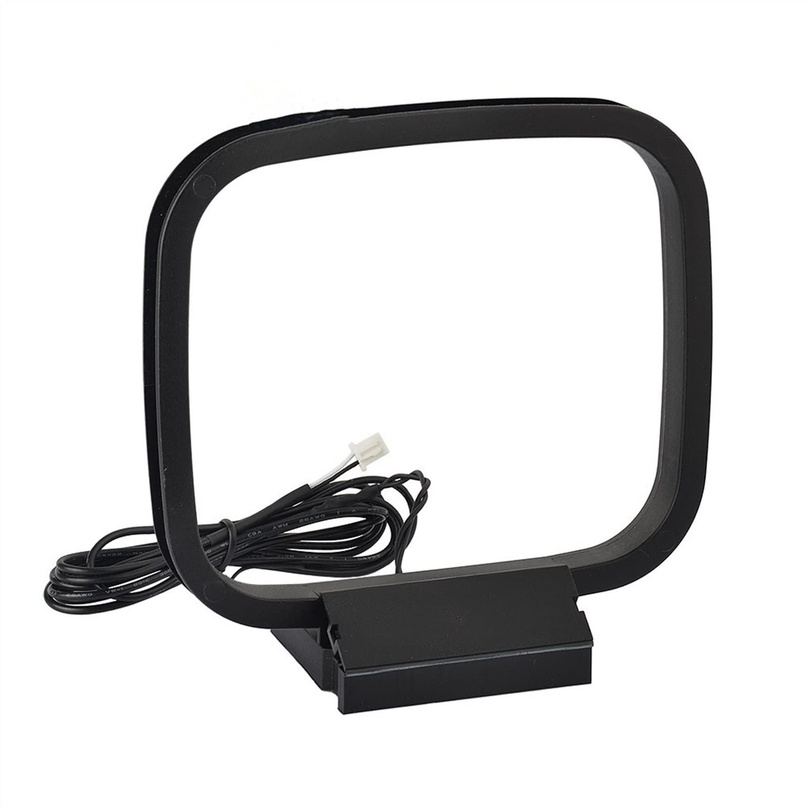 KNOKR Indoor AM Antenna for Radio Audio System - 2-Pin Mini Connector - Enhanced AM/FM Signal Reception for Home, Office & Garage Use