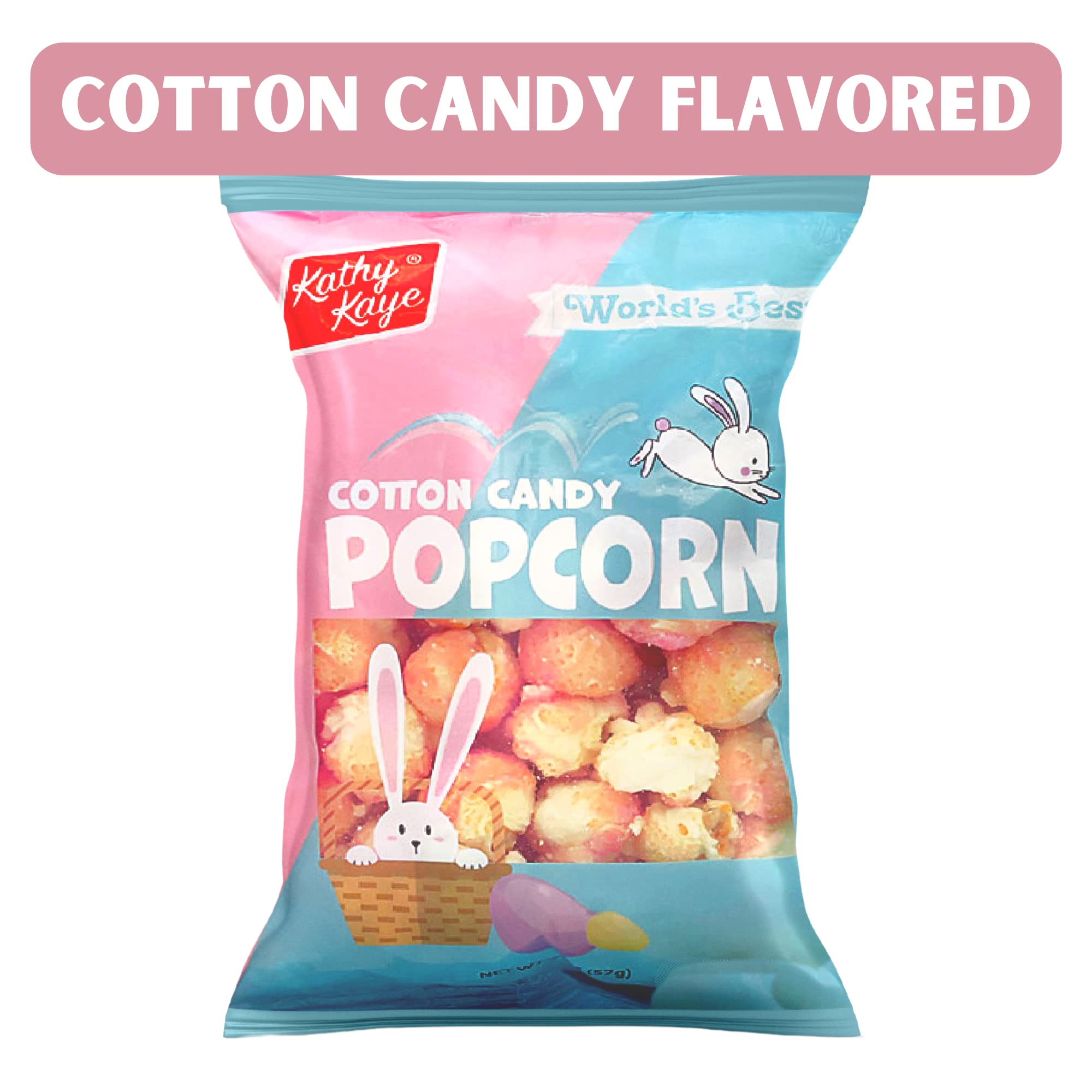 Needzo Pink Cotton Candy Flavored Popcorn - Ready to Eat Movie Theater Snacks, Shareable Snack Bags for Parties & Easter 2024 (Pack of 3) - Perfect for Family Movie Nights, Birthday Celebrations and Holiday Gatherings