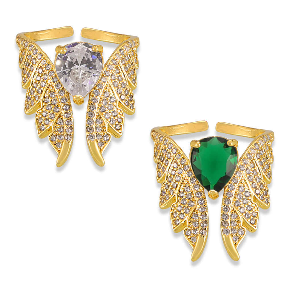 Exaggerated Angel Wing Butterfly Open Ring - Elegant Fashion Jewelry for Women | Perfect for Parties, Weddings & Everyday Wear | A867