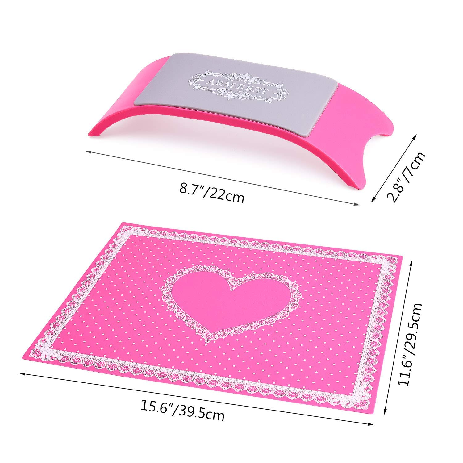 **Silicone Nail Art Hand Pillow & Manicure Table Mat - My Colors Arm Rest for Nail Salon Equipment - Perfect for Gel Polish, Acrylic Nails & Professional Nail Art**