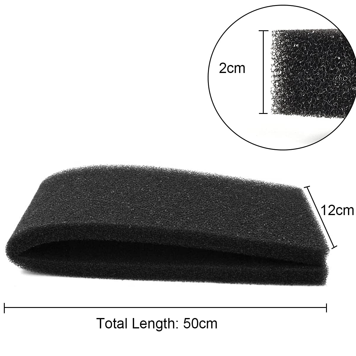 Aquarium Bio Sponge Filter Pad - Reticulated Small Pore (19.7