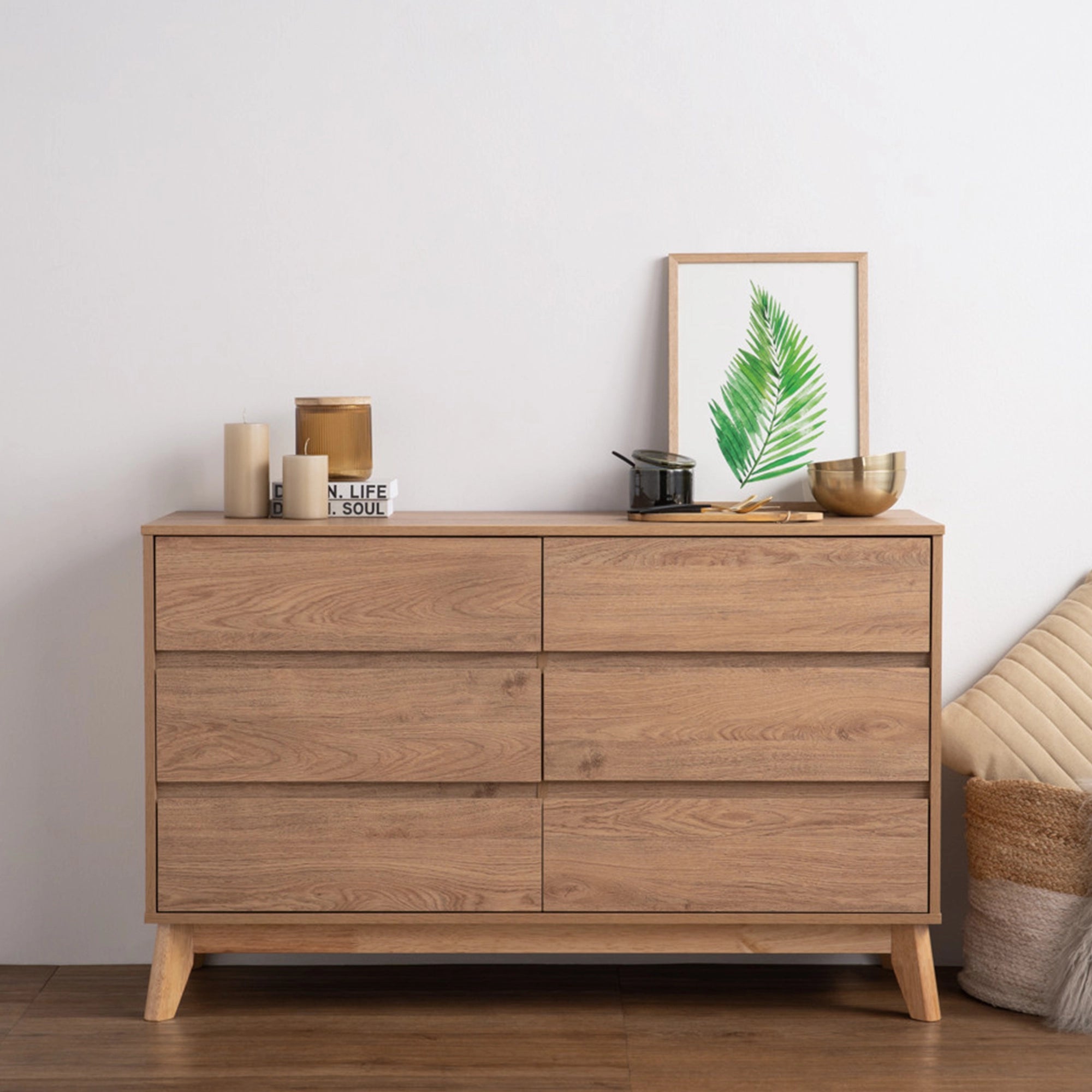 Modern Miro Sideboard with 3 Drawers & 2 Doors - Mid-Century Style TV Stand Buffet Cabinet for Living Room, Bedroom & Dining Room Storage