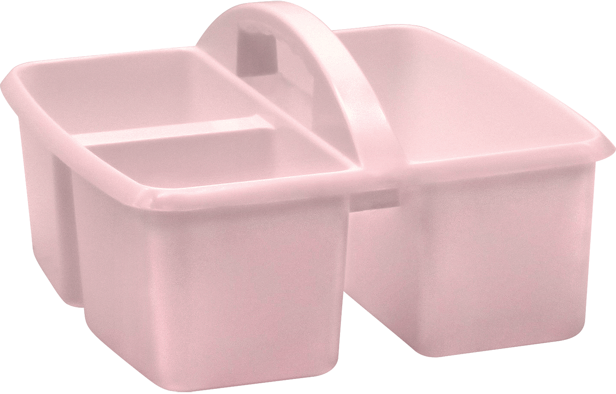 Blush Pink Plastic Storage Caddy Organizer - Portable Bathroom, Kitchen, Office & Classroom Supplies Holder - Perfect for Makeup, Utensils & Stationery Storage