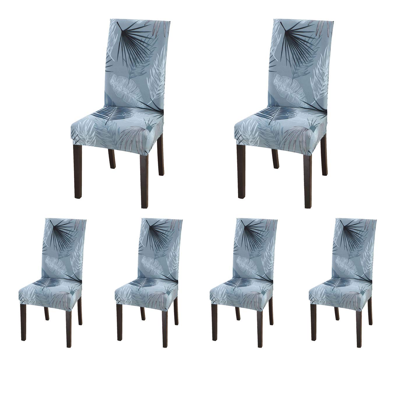Stretch Spandex Dining Chair Covers Set of 6 - Breathable Slipcovers for Kitchen & Dining Room Protection (Style 52, Summer Vacation) | Perfect for Home Decor, Parties & Daily Use