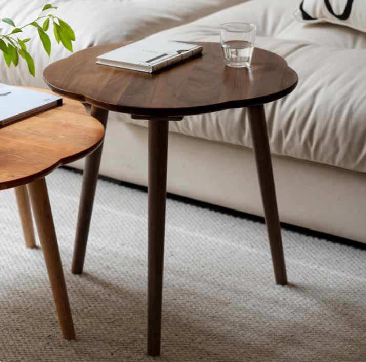 Premium Black Walnut & Cherry Solid Wood Coffee Table - Handcrafted Rustic Modern Living Room Centerpiece for Home Decor
