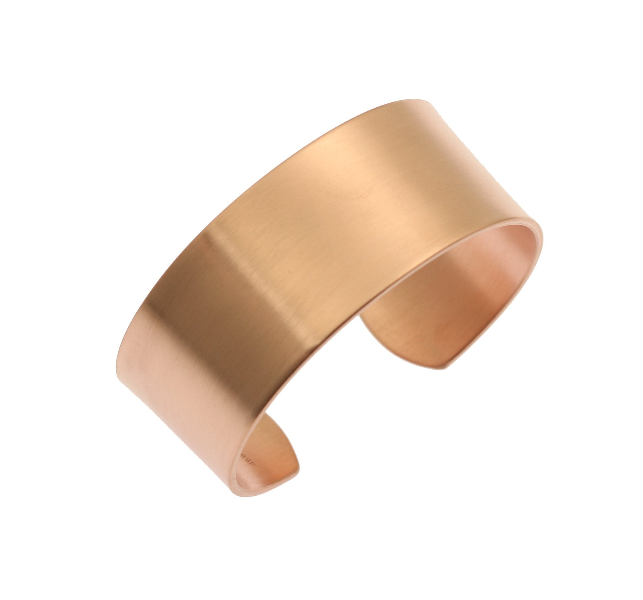 Men's Brushed Copper Cuff Bracelet - 1 Inch Wide Handmade Bangle for Casual Wear, Wedding & Gift Giving