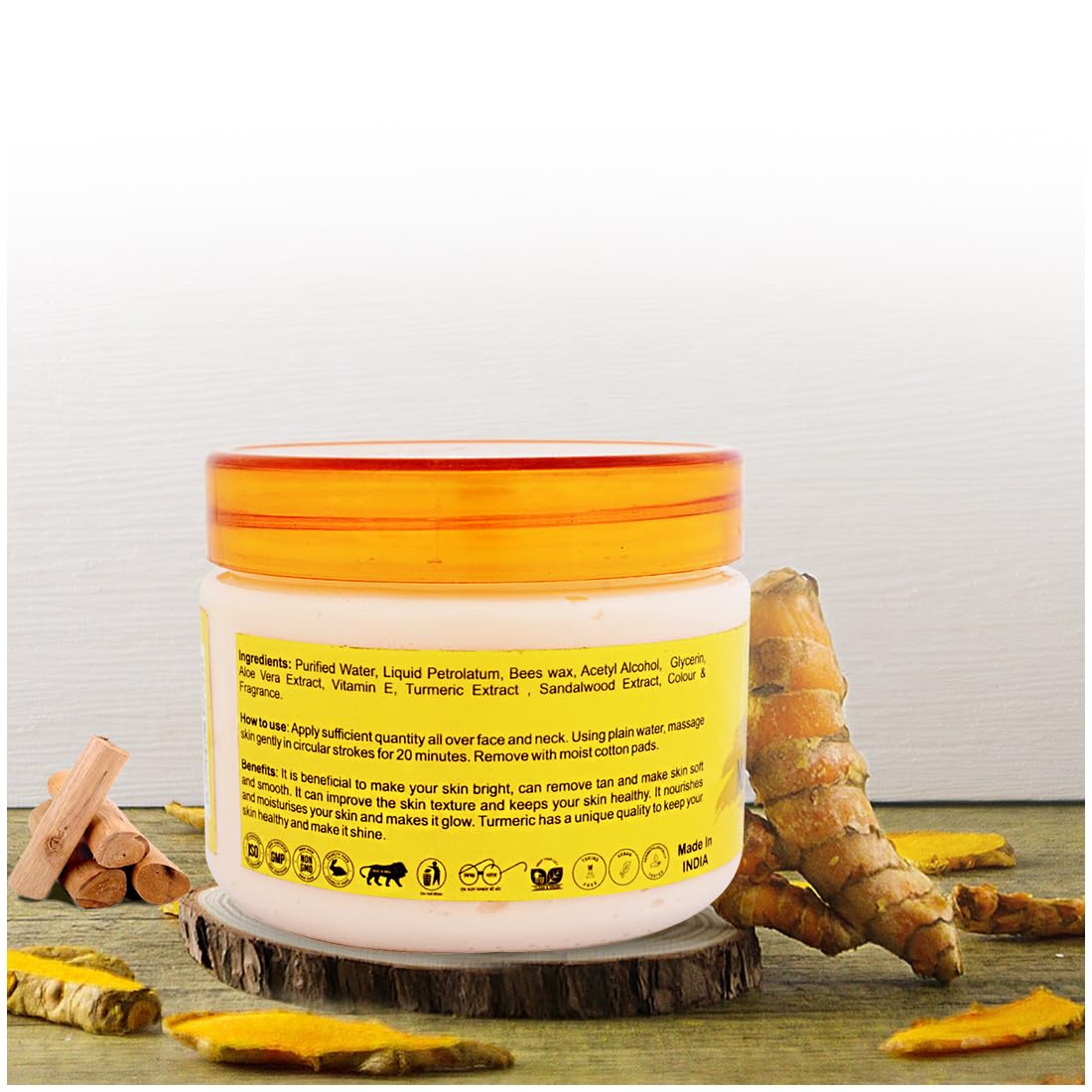NutriPro Haldi Chandan Face Massage Cream 300gm - Natural Turmeric & Sandalwood Skin Rejuvenation, Moisturizing & Soothing Cream for All Skin Types | Brightening, Anti-Aging | Perfect for Daily Skincare, Spa Treatments & Glowing Complexion
