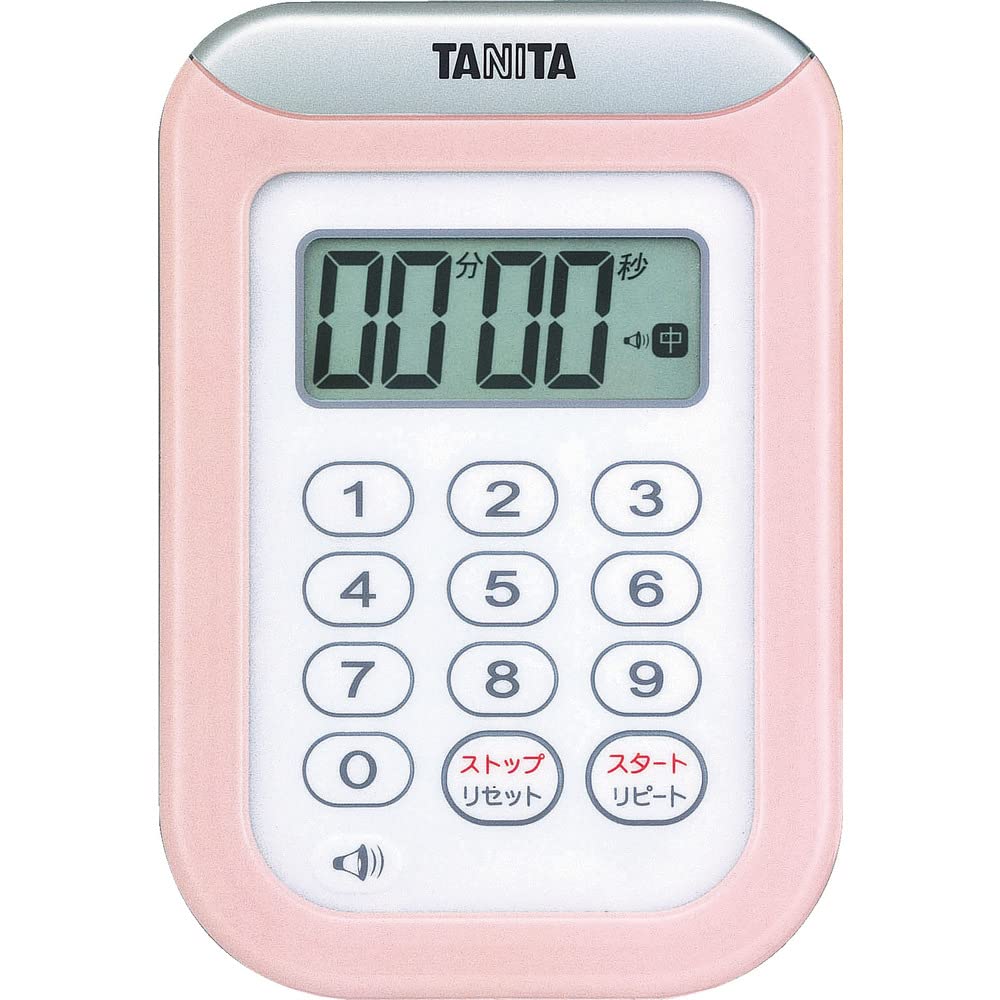 Tanita TD-378-PK Pink 100-Minute Washing Timer - Perfect for Laundry, Cooking, Workouts & Study Sessions