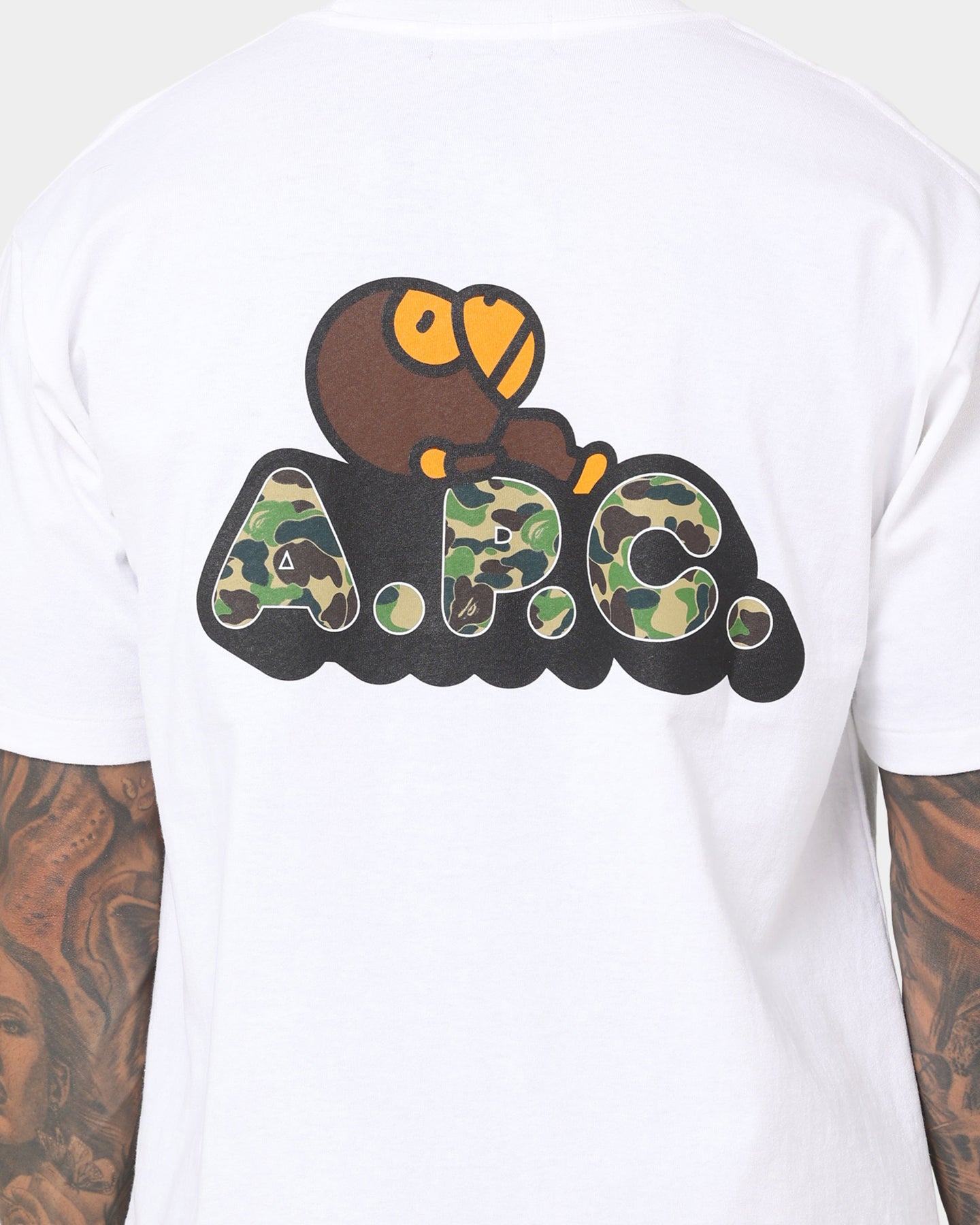 BAPE x A.P.C Milo On A.P.C Wide T-Shirt - White | Streetwear Fashion for Men | Perfect for Casual Outfits & Urban Style
